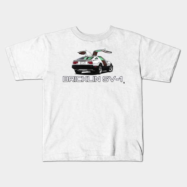 Geo3Doodles Bricklin SV-1 Doodle Kids T-Shirt by Geo3doodles